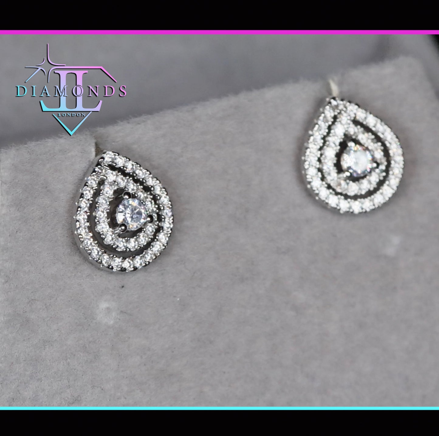 Pear Cut Diamond Ear Studs