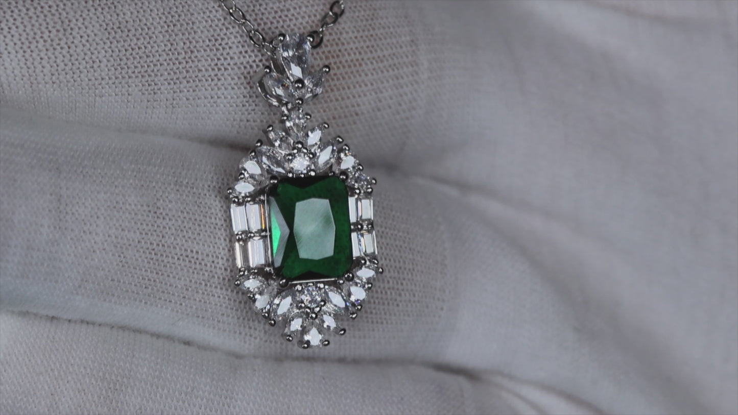 Emerald Diamond Necklace