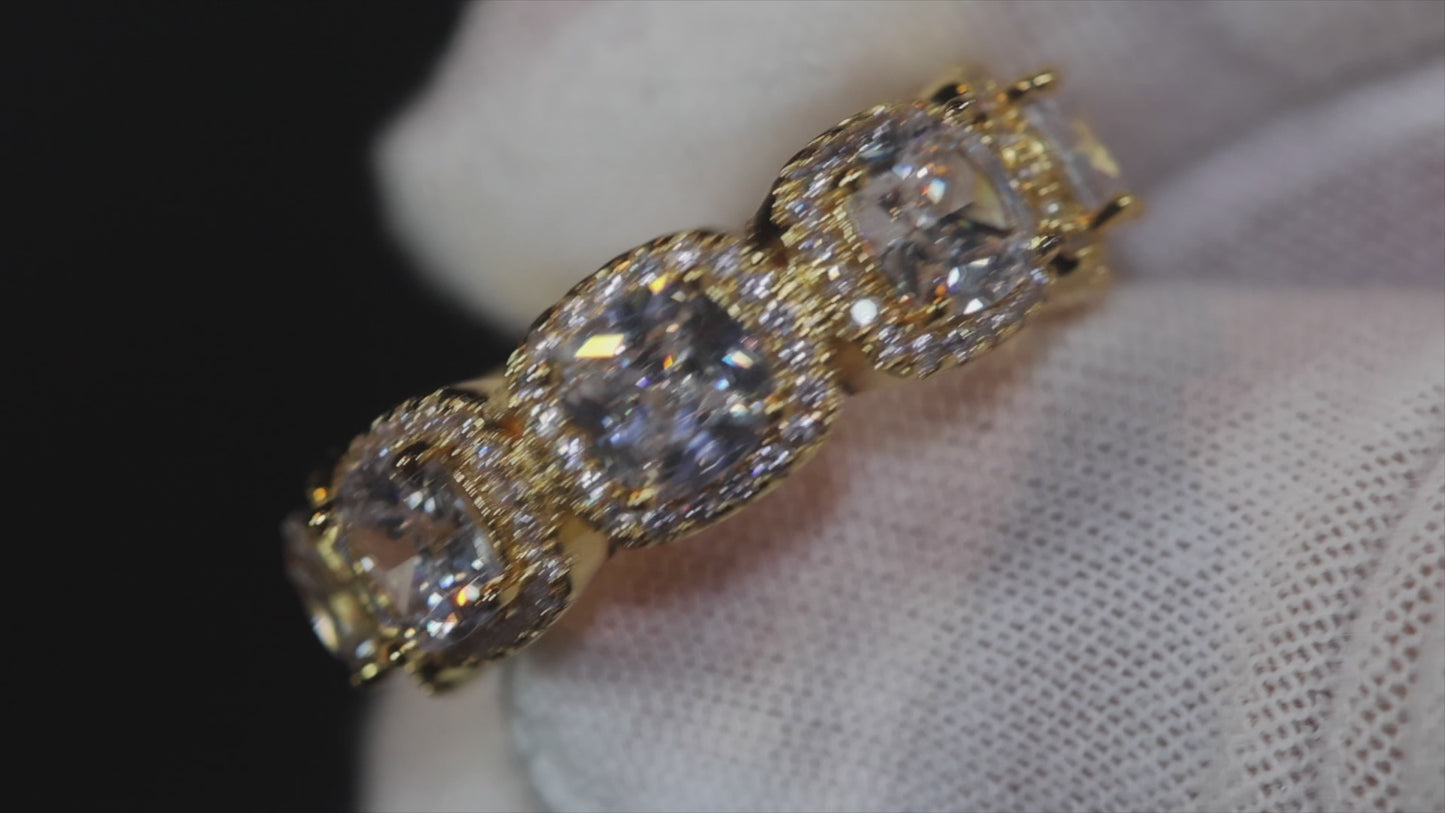 Load and play video in Gallery viewer, gold diamond eternity ring