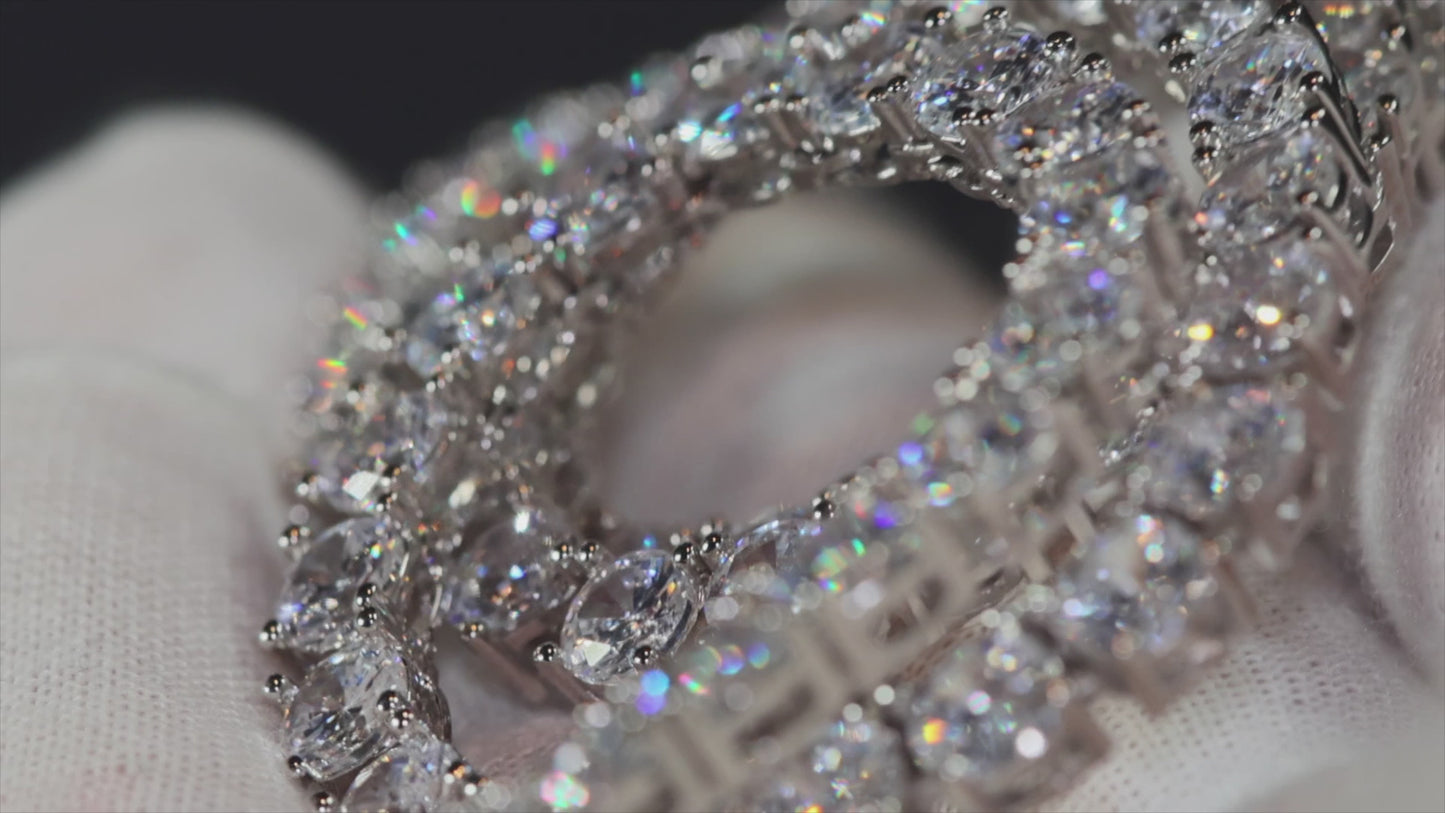 Load and play video in Gallery viewer, Tennis Chain | Tennis Necklace | Tennis Bracelet | Mens Tennis Chain | Womens Tennis Chain | Diamond Tennis Chain | Iced Out Chain