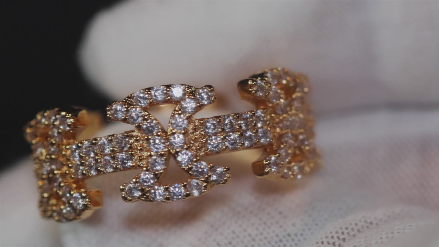 Load and play video in Gallery viewer, Iced Out Ring | Eternity Ring | Mens Iced Out Ring