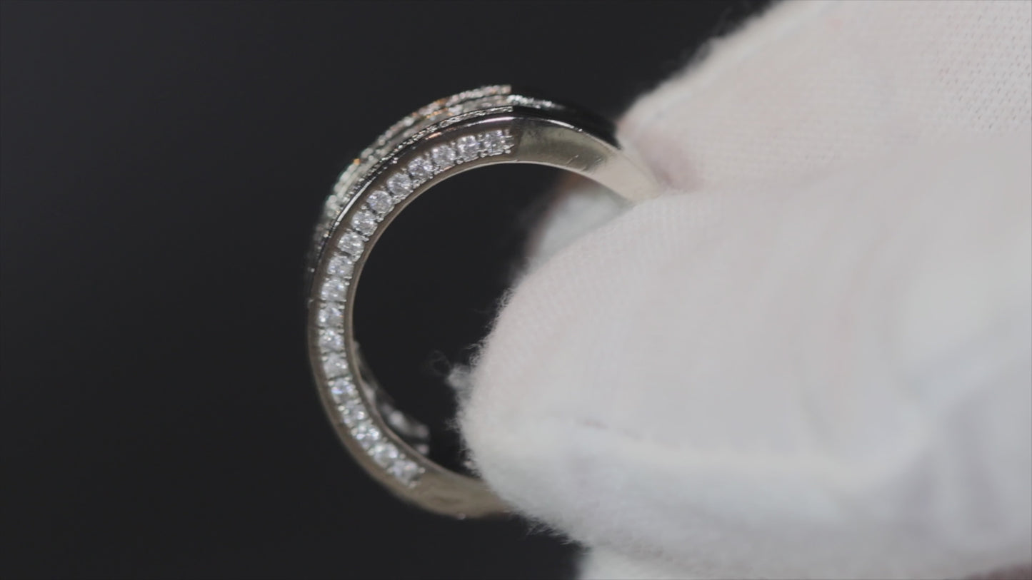 Load and play video in Gallery viewer, Princess Cut Ring | Mens Wedding Ring | Womens Engagement Ring