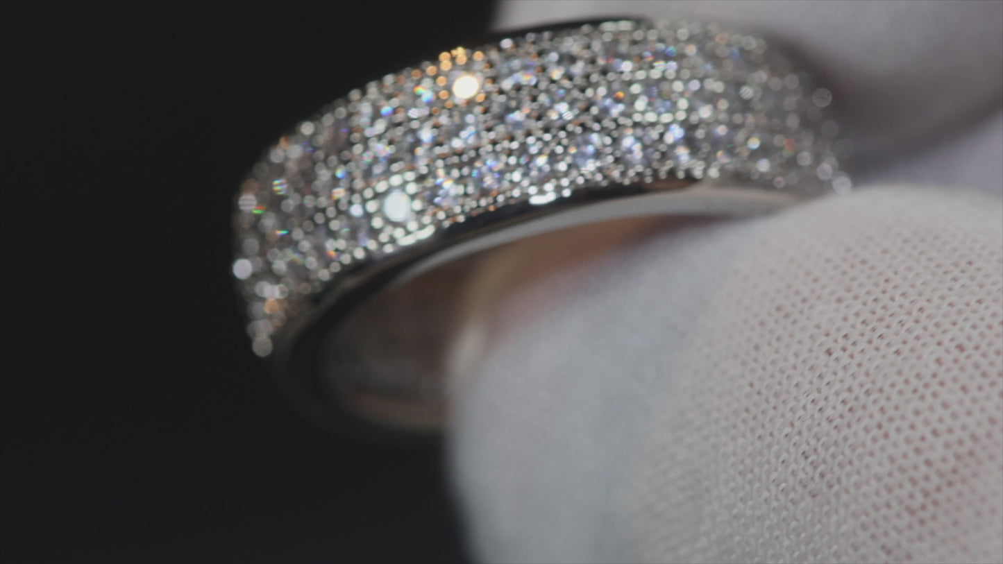 Load and play video in Gallery viewer, Eternity Ring | Mens Wedding Ring | Diamond Ring for Men | Mens Eternity Ring