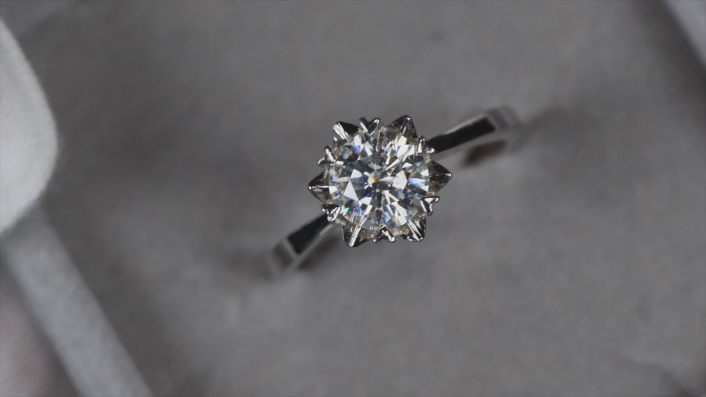 Womens Moissanite Ring