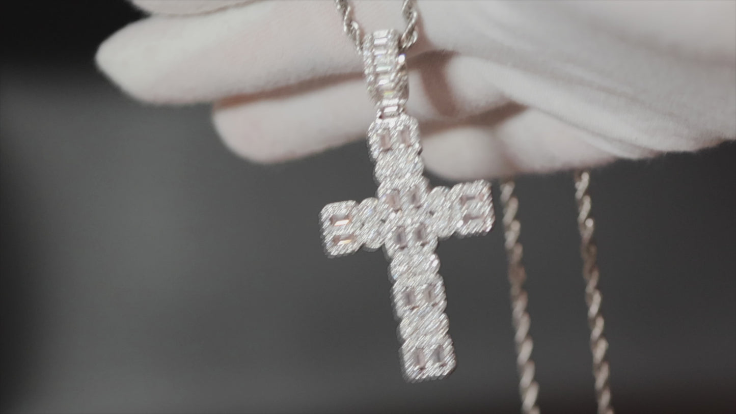 Big Diamond Cross Pendant