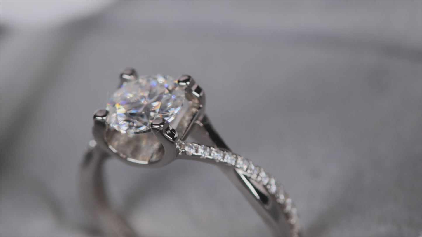 Womens Moissanite Diamond Ring
