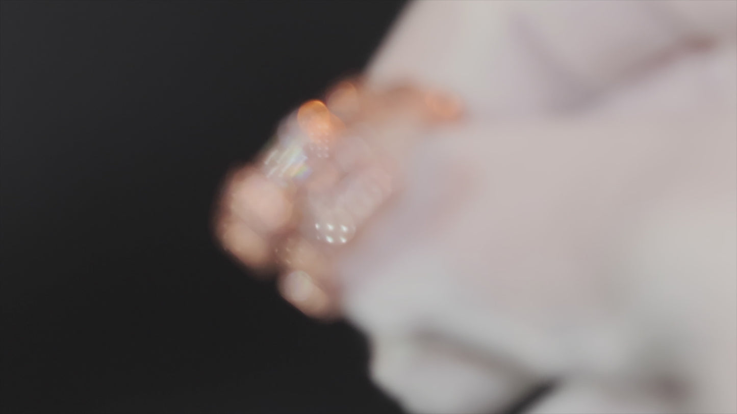 Load and play video in Gallery viewer, Iced Out Ring | Eternity Ring | Rose Gold Iced Out Ring | Baguette Diamond Eternity Ring