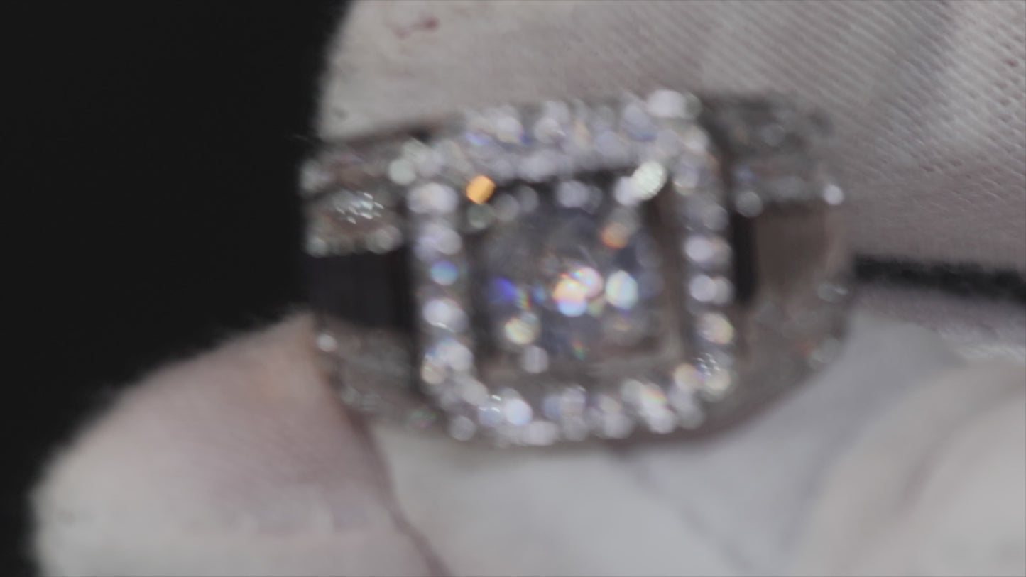 Mens Iced Out Ring | Presidential Ring | Mens Hip Hop Diamond Ring