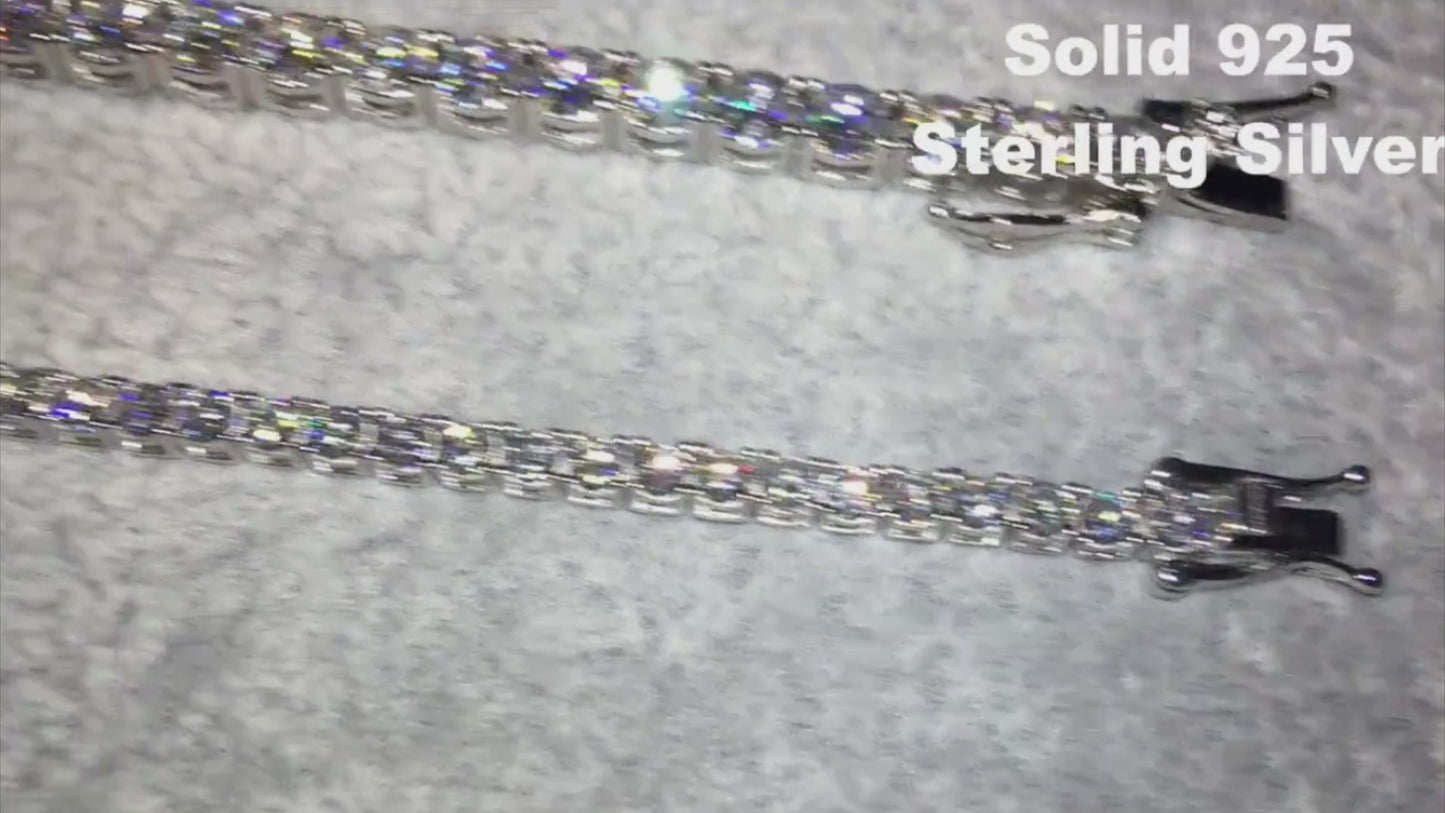 Load and play video in Gallery viewer, Tennis Chain | Tennis Bracelet | Moissanite Tennis Bracelet | Mens Tennis Bracelet | Womens Tennis Bracelet | Diamond Tennis Bracelet