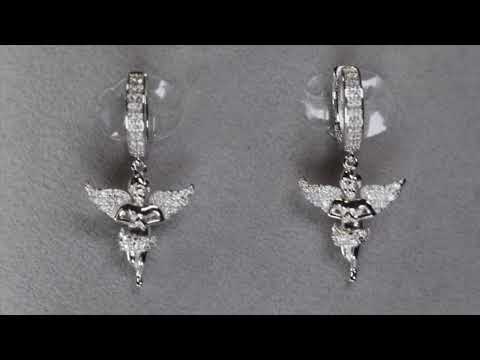 Moissanite Hoop and Angel Earrings