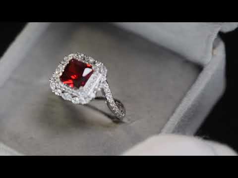 Load and play video in Gallery viewer, Red Diamond Engagement Ring