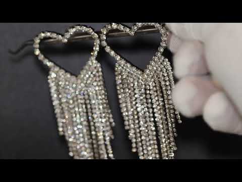 Diamond Heart Earrings