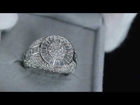 Mens Big Baguette Diamond Ring