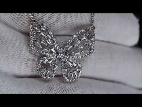 Diamond Butterfly Pendant