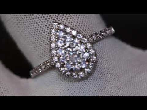 Load and play video in Gallery viewer, Teardrop Engagement Ring