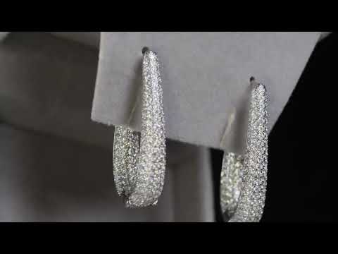 Load and play video in Gallery viewer, Womens Big Diamond Earrings