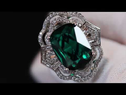 Green diamond ring