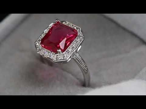 Load and play video in Gallery viewer, Womens Red Diamond Ring