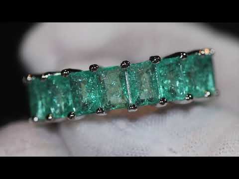 Green Diamond Eternity Ring