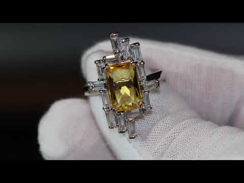 Load and play video in Gallery viewer, Womens yellow diamond ring