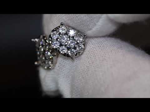 Load and play video in Gallery viewer, Womens Diamond Ear Studs