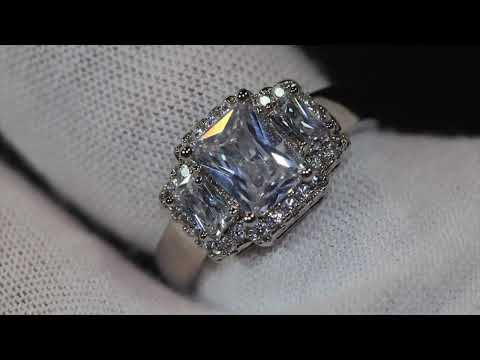 Load and play video in Gallery viewer, Three Stone Engagement Ring
