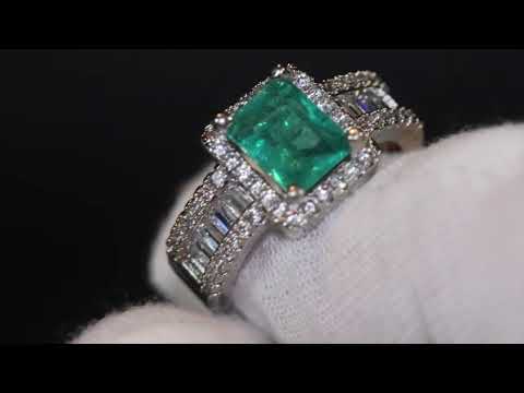 Aquamarine Diamond Ring