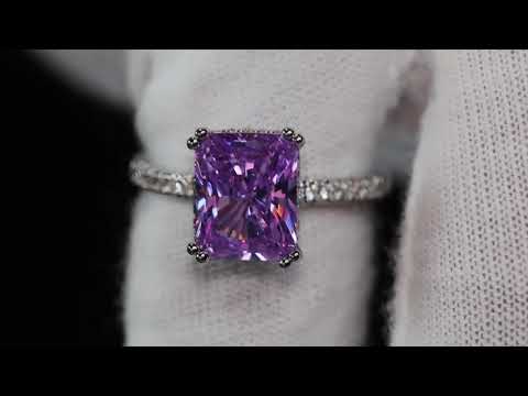 Load and play video in Gallery viewer, Purple Diamond Engagement Ring
