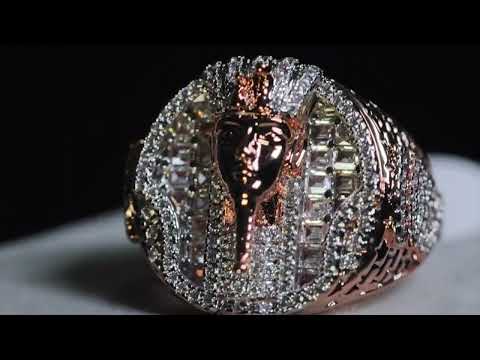 Rose Gold Pharaoh Diamond Ring