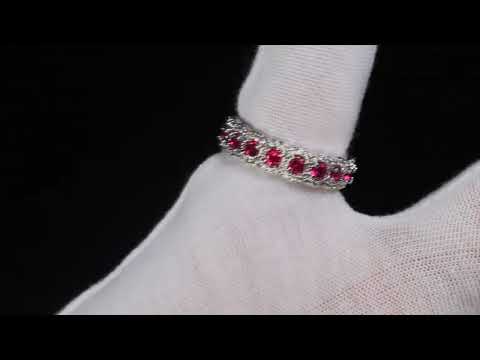 Load and play video in Gallery viewer, Red Diamond Eternity Ring