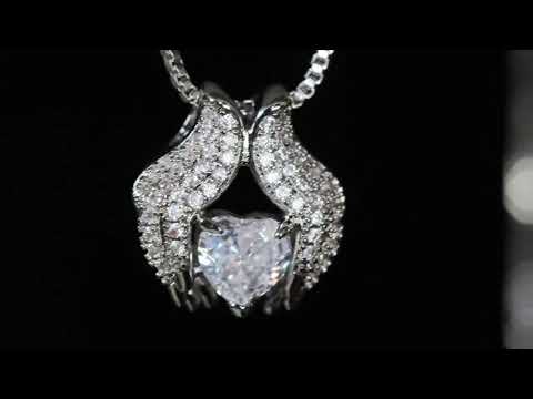 Womens Heart Diamond Pendant