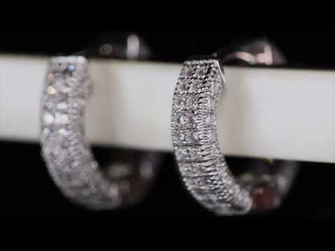 moissanite diamond hoop earrings