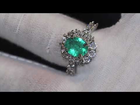 light green diamond ring