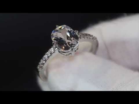 Womens oval diamond ring