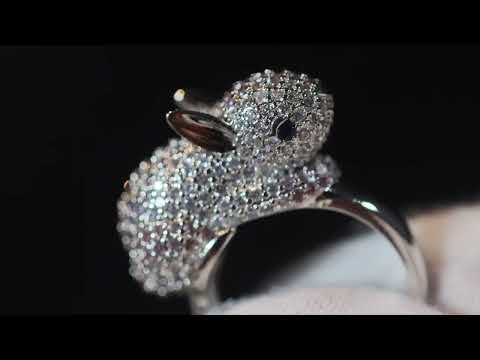 Load and play video in Gallery viewer, Diamond Rabbit Rings