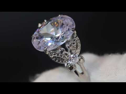 Womens butterfly diamond ring