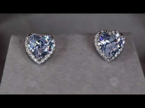 Diamond Heart Ear Studs