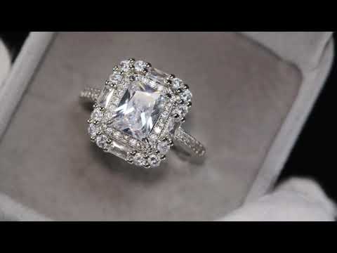 Load and play video in Gallery viewer, Radiant Cut Diamond Engagement Ring | Womens Radiant Diamond Rings