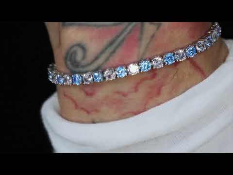 Load and play video in Gallery viewer, Blue Diamond Tennis Bracelet