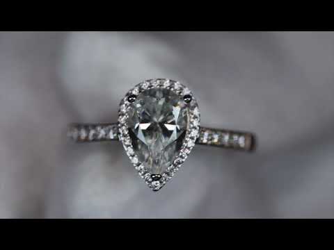 Womens Moissanite Diamond Engagement Ring
