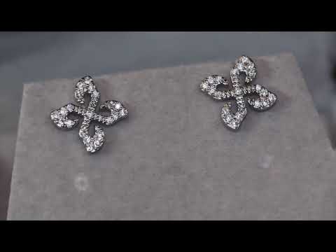 Load and play video in Gallery viewer, silver diamond star ear studs