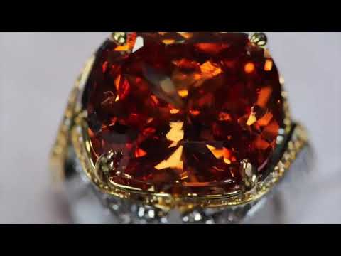 Load and play video in Gallery viewer, Big Champagne Diamond Ring