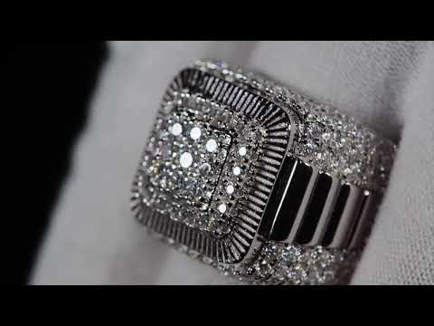 mens lab grown diamond ring