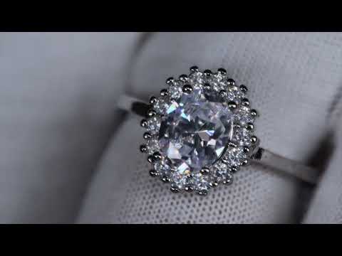 Womens Oval Diamond Ring