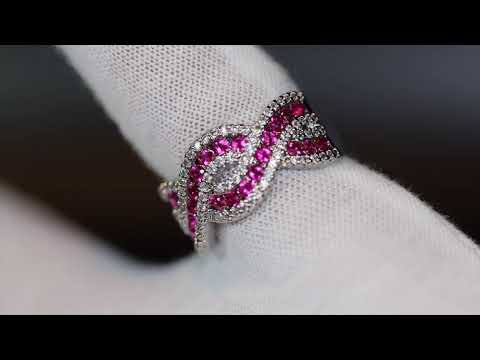 Load and play video in Gallery viewer, ruby diamond infinity ring