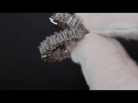 Load and play video in Gallery viewer, baguette diamond earrings