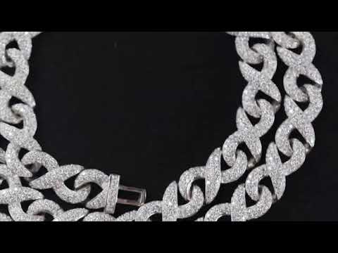 Load and play video in Gallery viewer, Moissanite Infinity Chain
