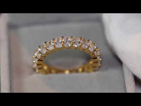Gold diamond eternity ring