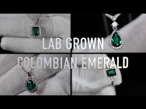 Load and play video in Gallery viewer, Colombian Emerald Necklace