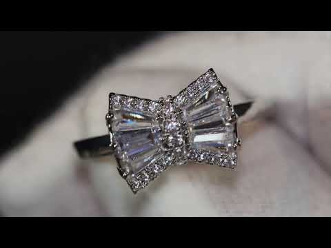 diamond ribbon ring